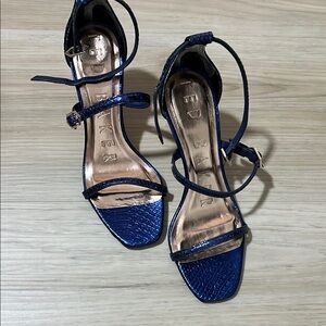 Ted Baker Blue Heeled Sandals with Strappy Design